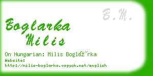 boglarka milis business card